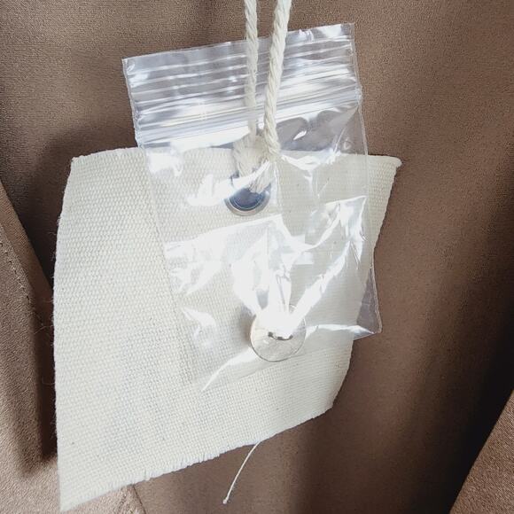 SER.O.YA Retrofete Shea Silk Off-Shoulder Wrap Mini Dress Natural S NWT - Picture 10 of 13